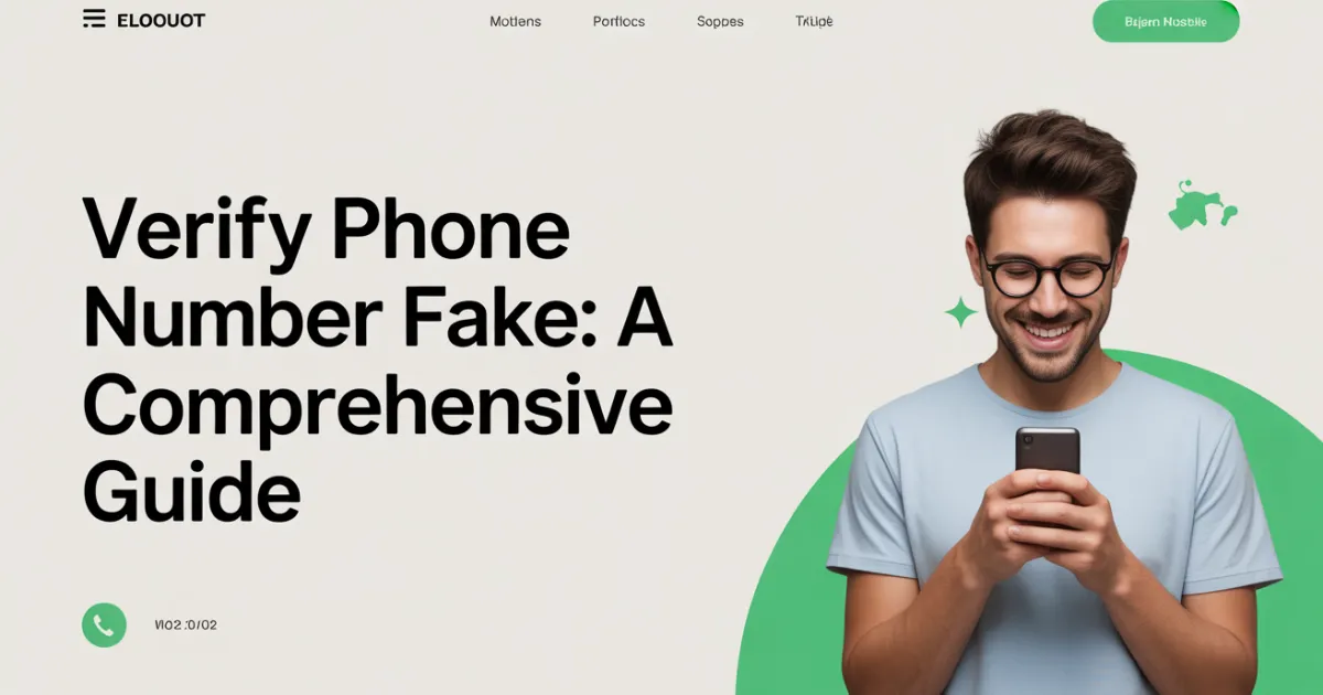 Verify Phone Number Fake: A Comprehensive Guide