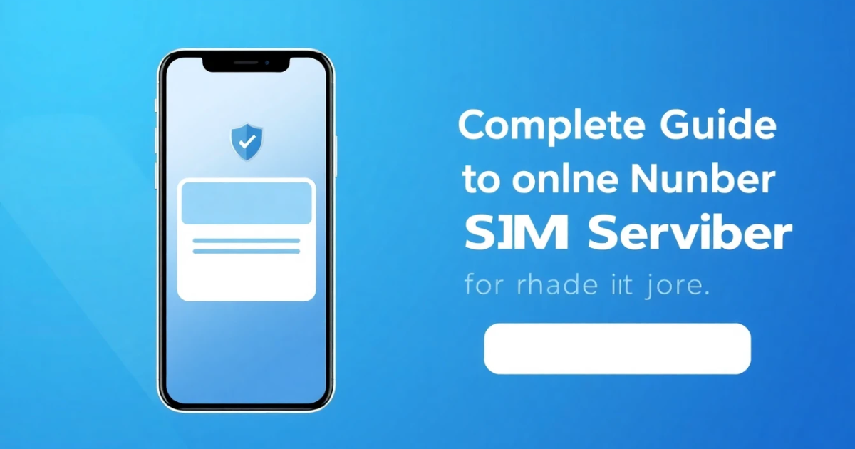 Complete Guide to Online Number SMS Services for Account Verification
