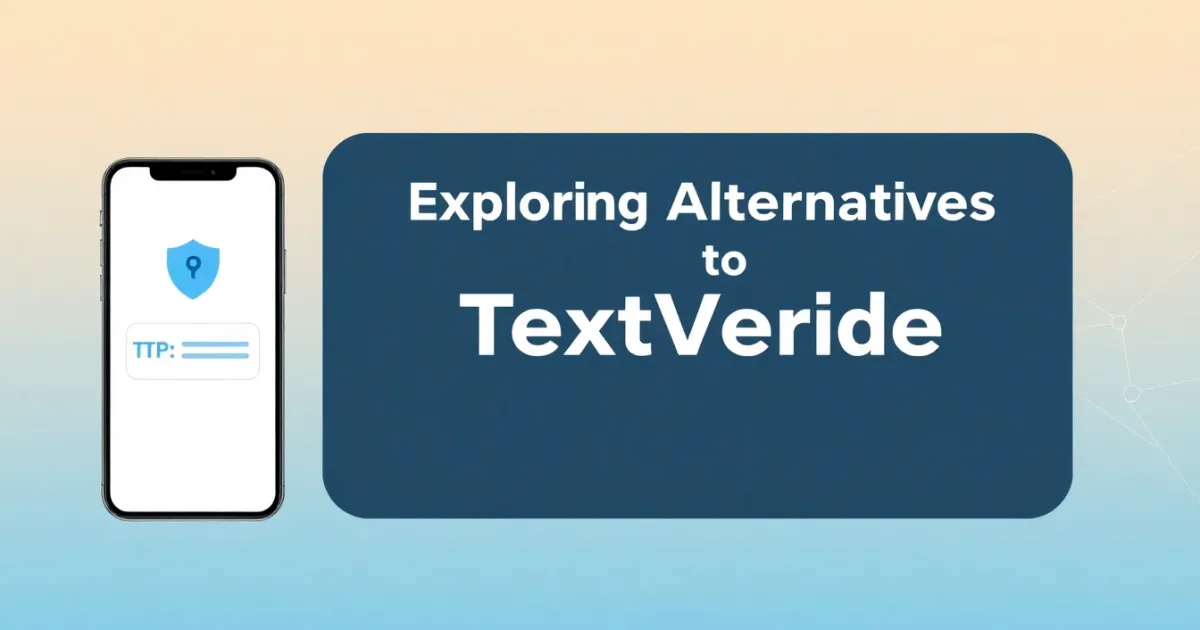 Exploring Alternatives to Another SMS Verification Service