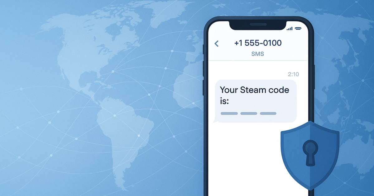 Receive SMS Online for Steam in the United States