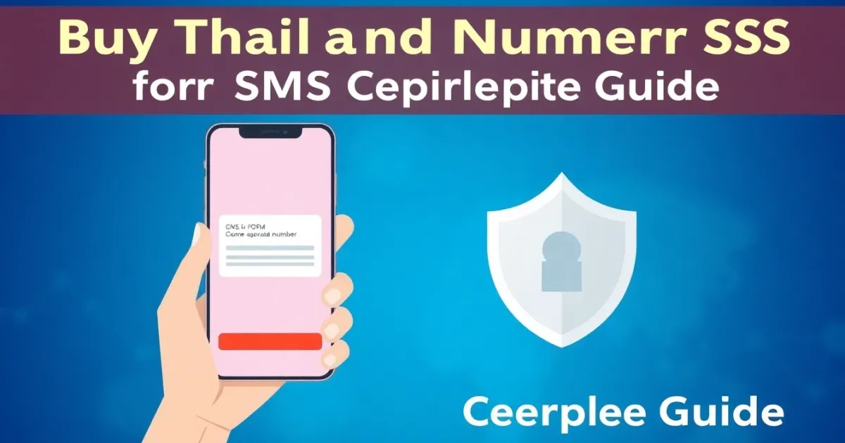 Buy Thailand Number for SMS Verification: Complete Guide