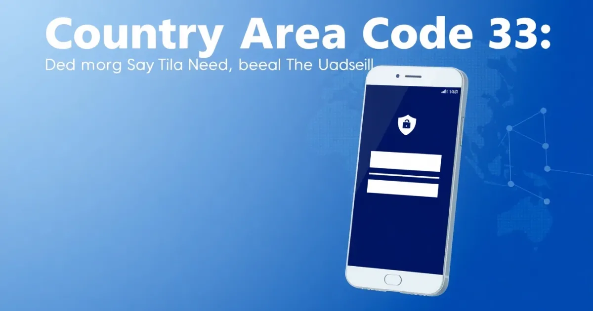 Country Area Code 33: Everything You Need to Know About Dialing France