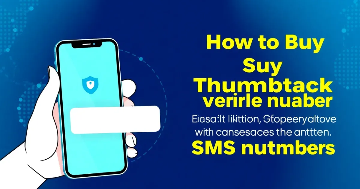 How to Buy a Thumbtack Verification Number and Why Professionals Need Alternative SMS Options