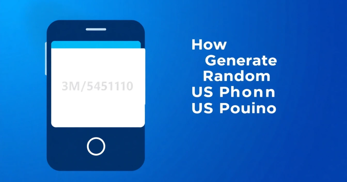 How to Generate a Random US Phone Number for Online Verification