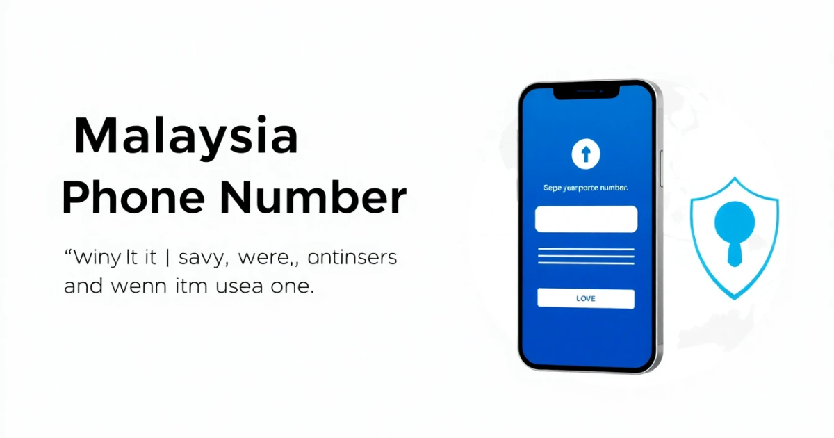 Malaysia Temporary Phone Number: What It Is, How It Works, and When to Use One
