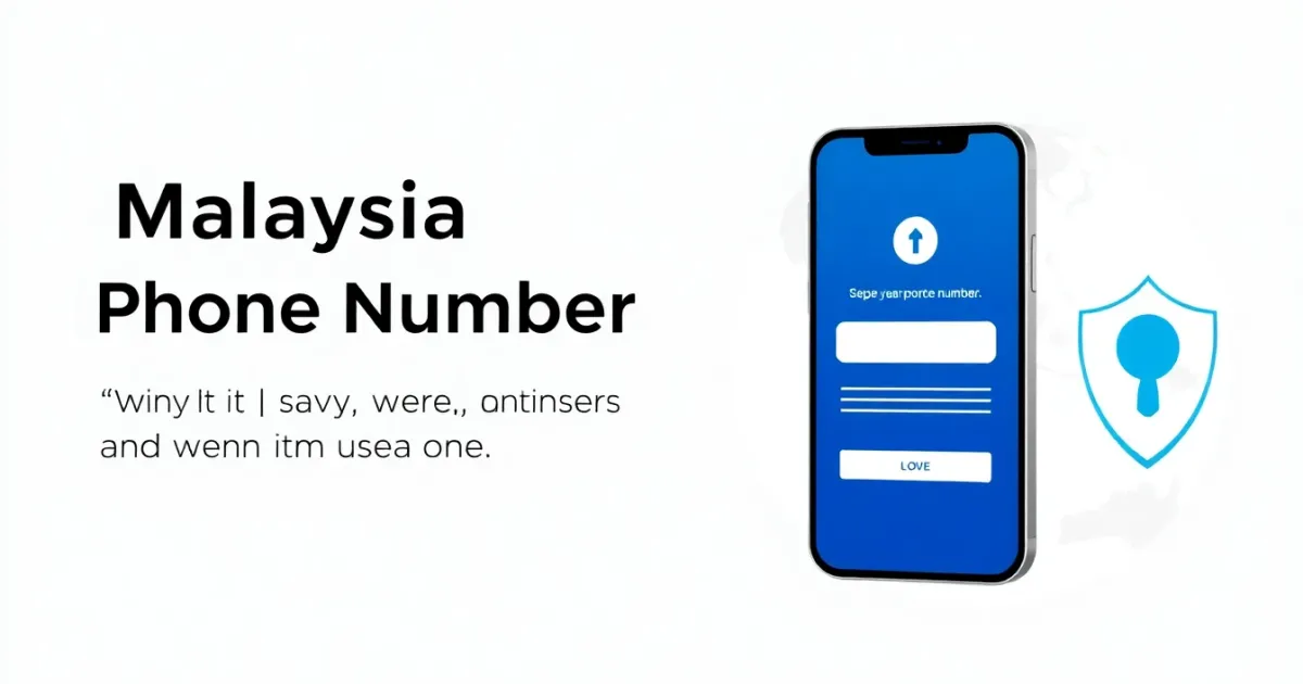 Malaysia Temporary Phone Number: What It Is, How It Works, and When to Use One