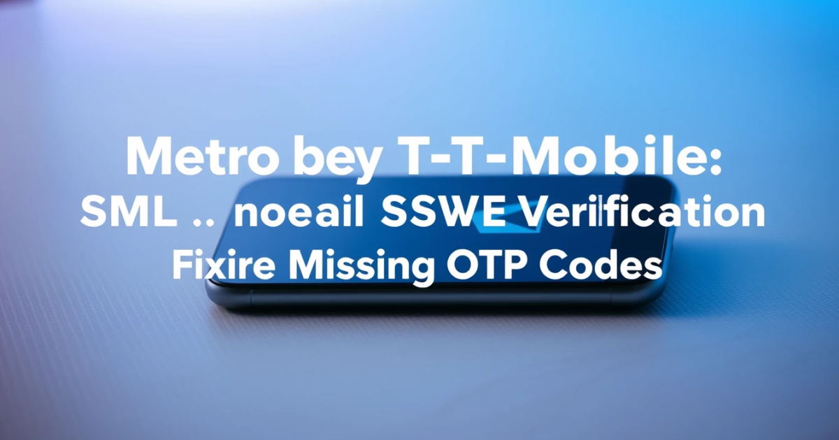 Metro by T-Mobile SMS Verification: Fixing Missing OTP Codes