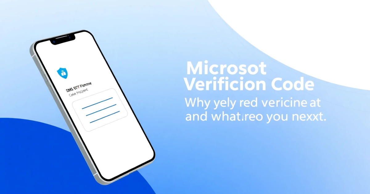 Microsoft Verification Code: Why You Got It and What to Do Next