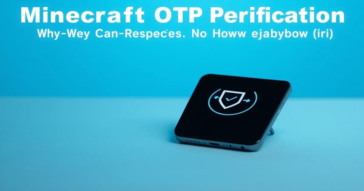 Minecraft OTP Verification: Why Your Code Fails and How to Fix It