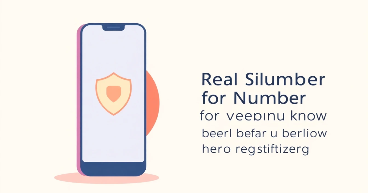 Real SIM Number for Verification: What You Need to Know Before Registering