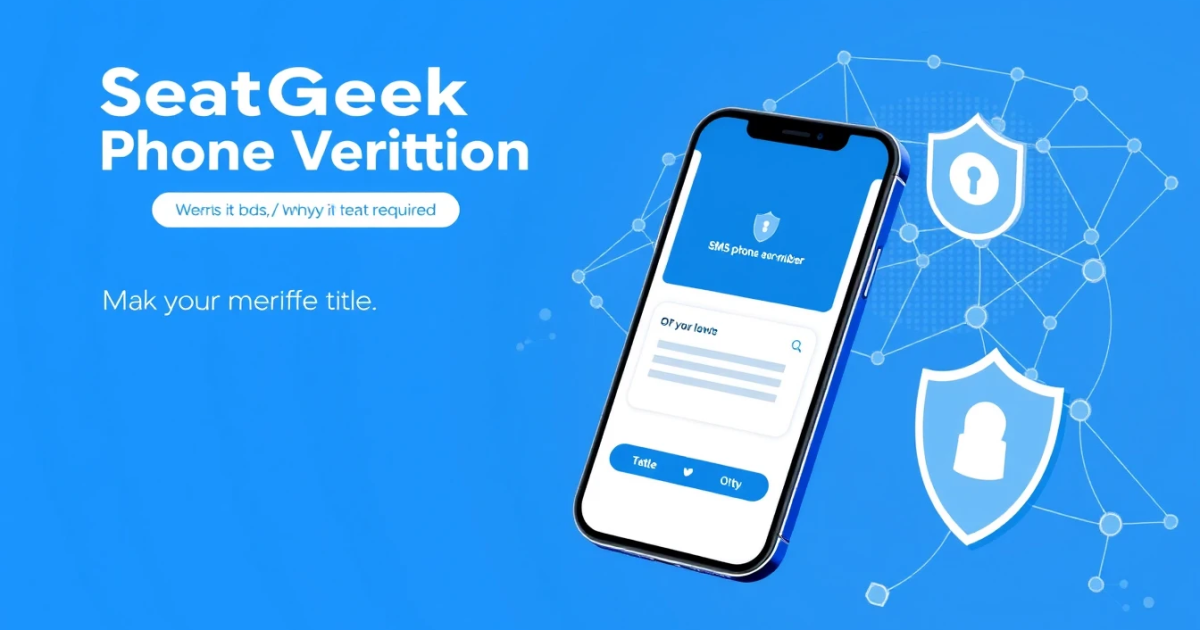 SeatGeek Phone Verification Service: How It Works and Why It Is Required